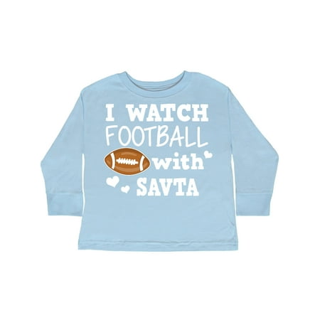 

Inktastic I Watch Football with My Savta Gift Toddler Boy Girl Long Sleeve T-Shirt