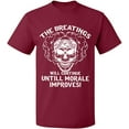 thumbnail image 2 of OXI T-Shirt - Breating Morale Improves, Basic Casual T-Shirt for Men's and Women Fleece T-Shirt Short Sleeve - Maroon X-Large, 2 of 3