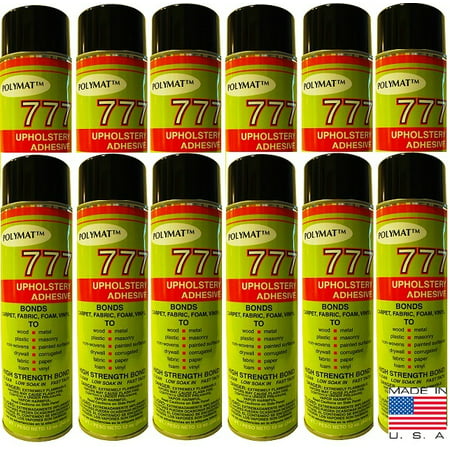 QTY 12 POLYMAT 777 Spray Glue Adhesive for Subwoofer Competition