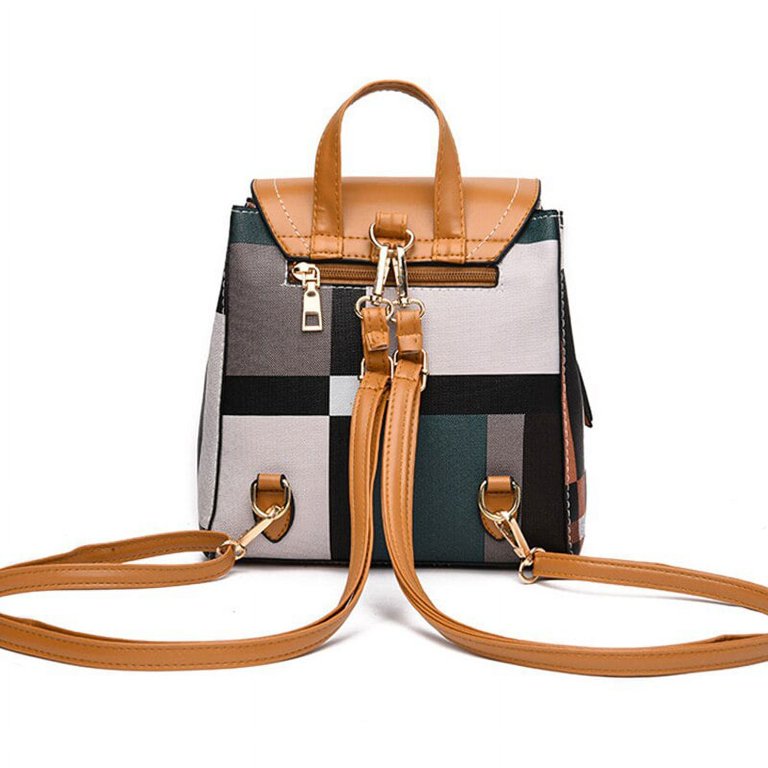 Small Plaid PU Leather Backpack Purse for Women, Lightweight School Shoulder Amazon.com: Barsine Girls Fashion Mini Backpack Purse 2 PCS  main image 4