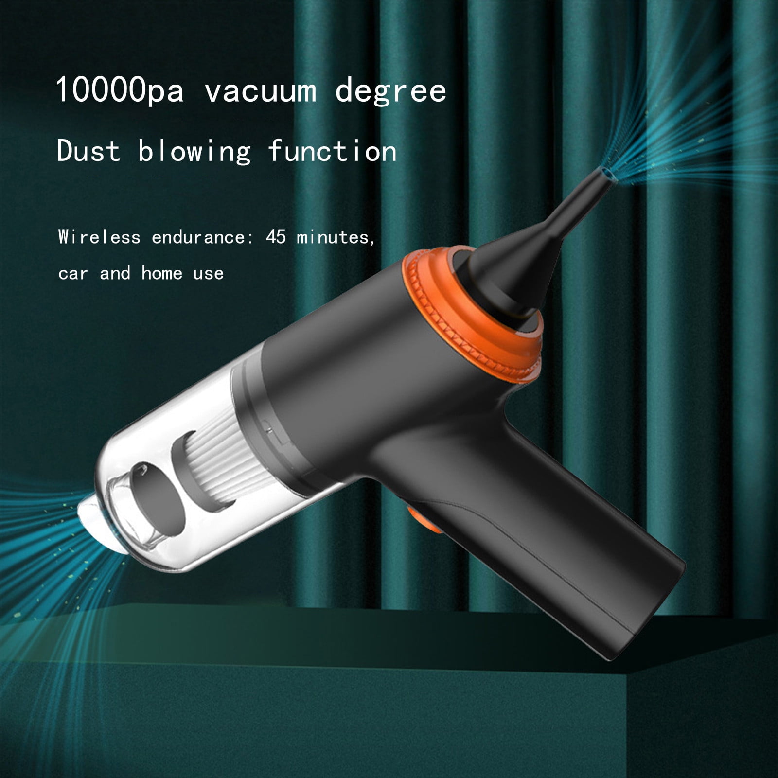Vacuum for Car Vacuum Car Auto Vacuum Cleaner for Car Mini Vacuum for Car Handheld Vacuum Cleaner Mini Portable 2 In 1 Vacuum and Blower Usb Rechargeable for Home Office and Car Cleaning