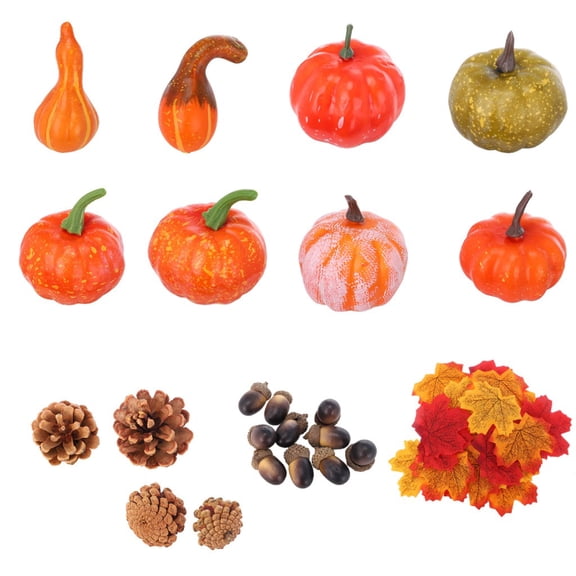 Halloween Decorations Pumpkin Decor 50 Pack Mini Artificial Pumpkins, Small Pumpkin Decorations for Halloween Thanksgiving Fall Home Garden Display