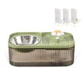 thumbnail image 1 of Fuente de agua y cuenco de comida para gatos JEERAMIA de 3 litros con 3 filtros, 1 of 6
