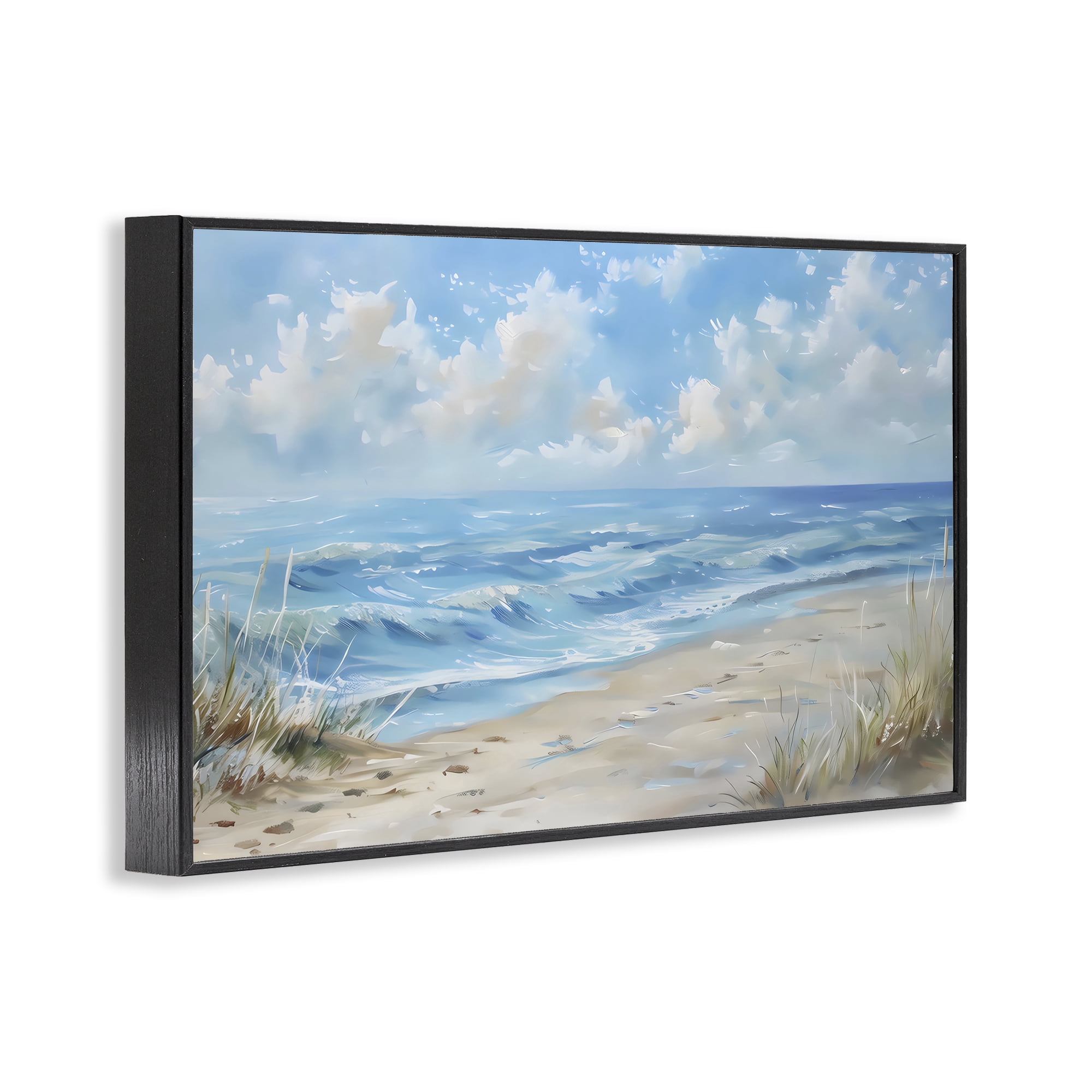 Stupell Industries Coastal Tranquility Horizon Black Framed Giclee Art, design by Creative Studio