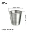thumbnail image 2 of Unique Bargains Verres à Shooter en Acier Inoxydable, Lot de 6 Verres à Shooter Ronds Transparents 80 Ml/2,8 OZ en Vrac, 2 of 5