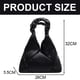 thumbnail image 2 of Nuevo bolso de hombro de PU portátil para mujer con diseño de nicho francés plisado en forma de nube rómbica negro, 2 of 5