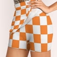 thumbnail image 4 of 2024 Checkered Orange And White Korean Fashion Skirt Summer Skirts For Women Light Proof Trouser Skirt Squares Orange White Four, 4 of 7