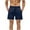Navy, variant on Men's 2 in 1 Athletic Shorts 5" Inseam Quick Dry Running Short Pants with Compression Liner, Muscle Fit Training Shorts for Workout, Zipper Pockets Elastic Waist