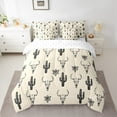 thumbnail image 2 of Feelyou Western Cactus Plant Bedding Comforter Set 7pcs for Kids, Tribal Sheep Skeleton Queen Bedding Sets, Bohemian Theme Queen Sheet Sets, Super Cozy Room Decor, 2 of 7