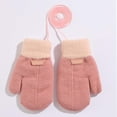 thumbnail image 4 of CAIVO Child Gloves Kids Winter Mittens With Detachable Lanyard Double Layer Thermal Knitted Hand Warmers Boys Girls For Snowboarding Sledding, 4 of 4