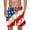 Blue, variant on Chiccall Mens Shorts 4th of July Patriotic Graphic Shorts Drawstring Elastic Waist Summer Beach Swim Trunks with Pockets