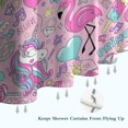 thumbnail image 6 of Pink Unicorns Flamingos Pattern Shower Curtain 84"x72" ,Bathroom Decorative Shower Curtains Set with 12 Hooks,Modern Waterproof Washable Shower Curtain, 6 of 6