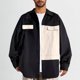 thumbnail image 4 of pstuiky camisas de hombre de manga larga, Camisa informal de manga larga con botones y cuello vuelto de color patchwork para hombre Tops casuales para hombres xxl, 4 of 9