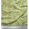 thumbnail image 1 of Soimoi Rayon Fabric Banana & Monkey Kids Fabric Prints by Yard 42 Inch Wide, 1 of 3