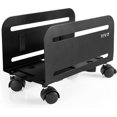 thumbnail image 1 of UTAH-Black Tour d'Ordinateur de Bureau ATX-Case, Support Roulant en Acier CPU, Support Mobile Réglable avec Roulettes Verrouillables (CART-PC01), 1 of 4