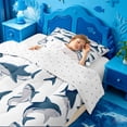 thumbnail image 3 of meiyoeat Cute Ocean Shark Twin Comforter Sets For Boys,Marine Animal Bedding Set For Kids,Reversible,2-Piece, 3 of 7