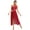 Burgundy, variant on Women Lyrical Ballet Dance Dress Sleeveless High Low Flowy Maxi Dress Modern Dancewear Burgundy L