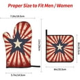 thumbnail image 3 of Oven Mitts and Pot Holders Sets of 4, American Stripes Star Kitchen Gloves for Cooking Baking Patriotic Hot Pads BBQ Potholders, 3 of 6