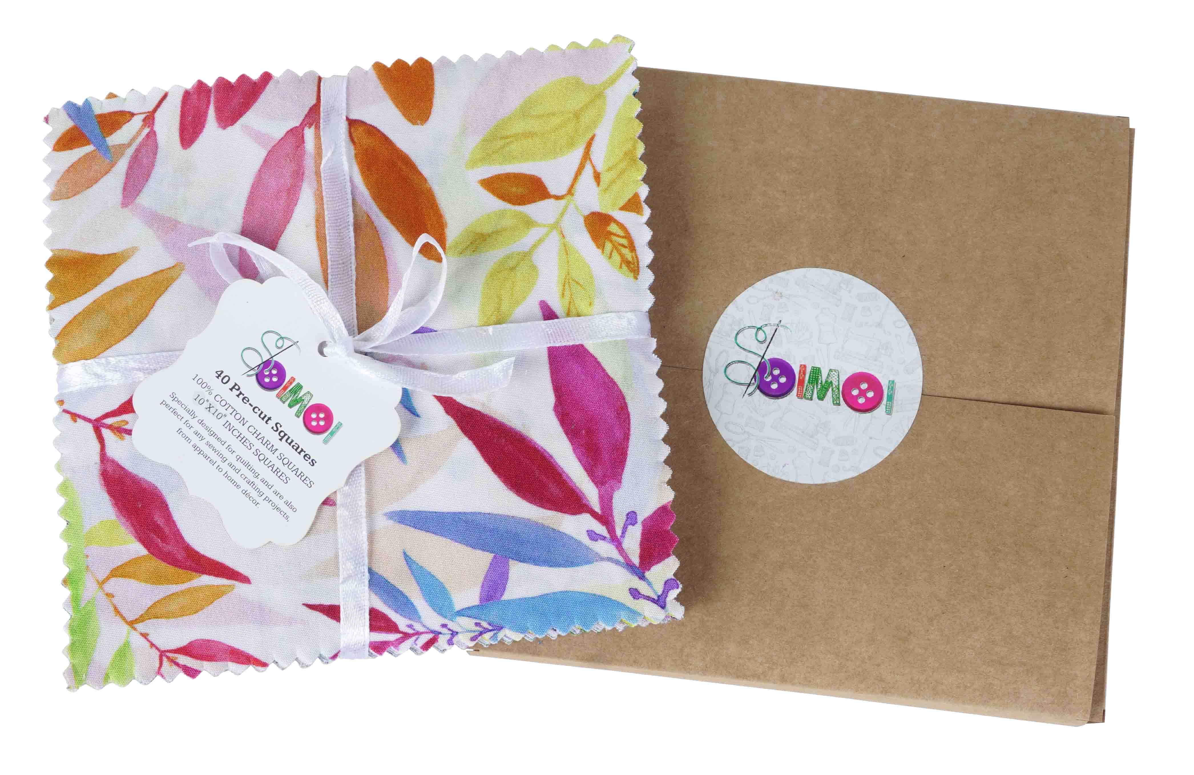 Precut 10-inch Prints Cotton Fabric Bundle Quilting Squares Charm Pack DIY Patchwork Sewing Craft