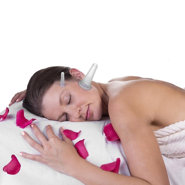 2 uds ventosa de silicona puede aspirar cara pierna brazo masaje taza (blanco) Ygjytge Cuidado Belleza