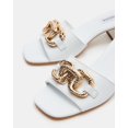 thumbnail image 2 of Steve Madden Women's Santana Heeled Sandal, White Leather, 7, 2 of 3