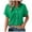 Green, variant on YDFCWXW Button Down Dressy Shirts for Womens Gauze Shirts Casual Short Sleeve Textured Collared Summer Work Blouse Clothes Orange, XXL