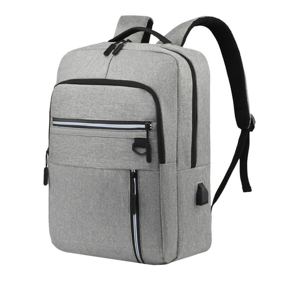 Hvmvliv Backpack with USB Charging Port Laptop Backpack Large-Capacity Sackpack for Man Women Outdoor Business Knapsack Storage 15.6 Inch Laptop Gray