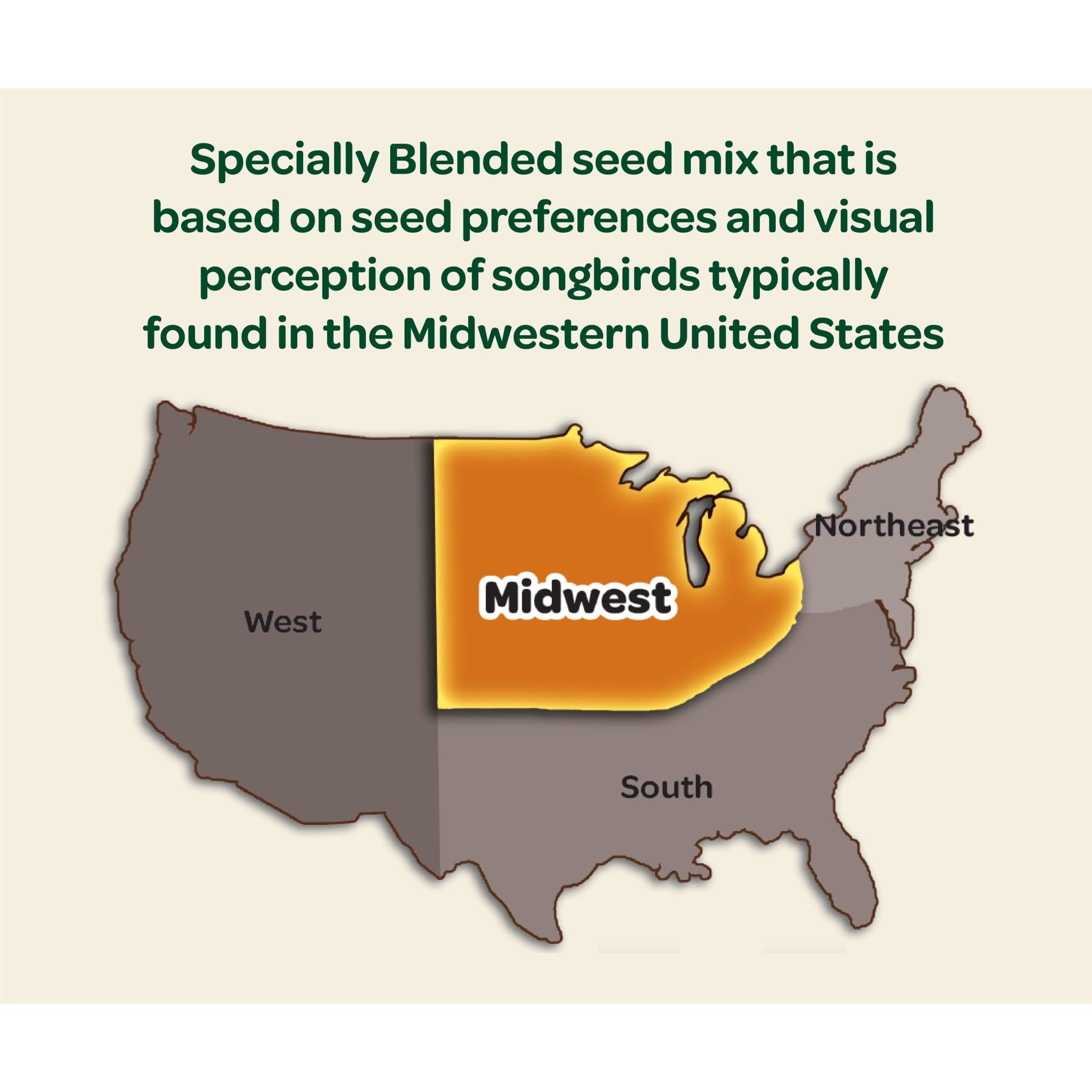 (4 pack) Kaytee Midwest Regional Blend, Dry Wild Bird Feed and Seed, 10 lbs. 1 Pack