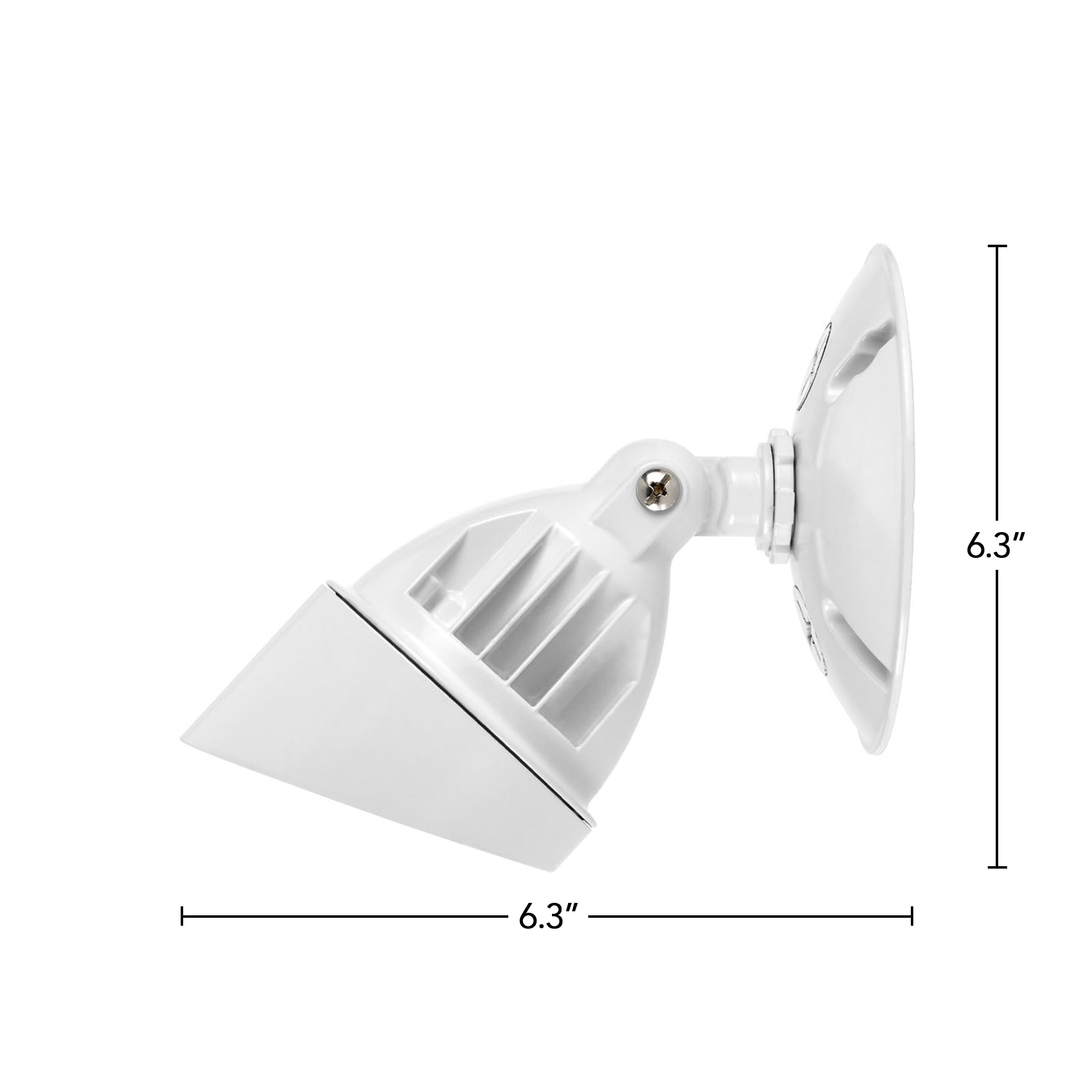 Maxxima LED Outdoor Flood Wall Light, Exterior Security Light w/ Adjustable Head, 950 Lumens, 3000K Warm White, White (2 Pack)
