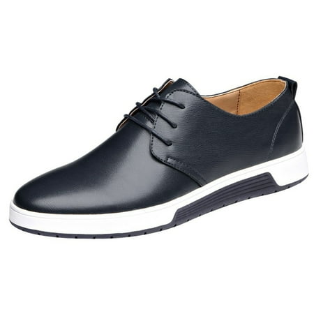 

KaLI_store Men Shoes Oxford Dress Shoes for Men Men s Fashion Casual and Formal Leather Shoes for Business and Everyday Blue