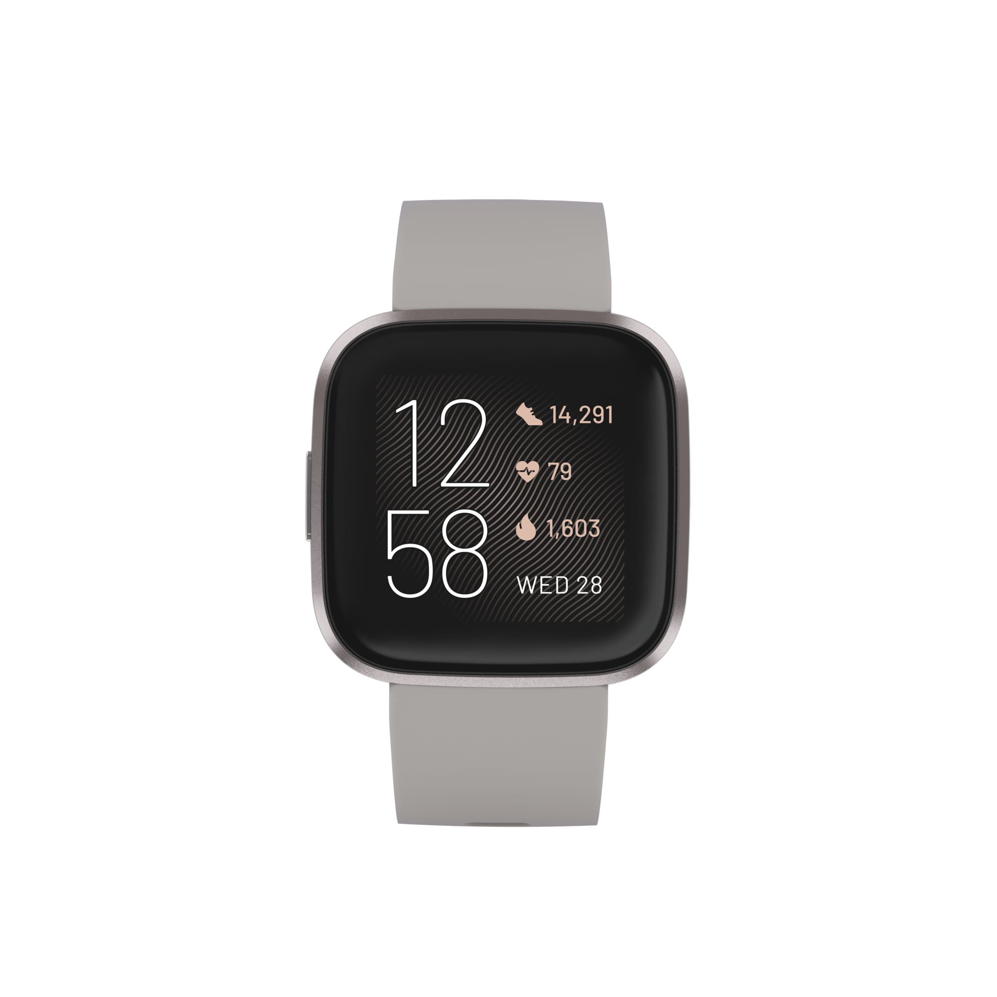 Fitbit Versa 2 Health & Fitness Smartwatch - Stone/Mist Grey Aluminum