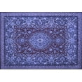 thumbnail image 1 of Ahgly Company Machine Washable Indoor Rectangle Medallion Blue Traditional Area Rugs, 4' x 6', 1 of 4