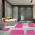 thumbnail image 4 of Fwttom Foam Bath Mat 6 Set Whole Room Bathroom Rugs for 6 PCS Toilet Mats Universal Soft Comfortable Water Absorption Non Slip Thick Machine Washable Easy Dry, 4 of 8