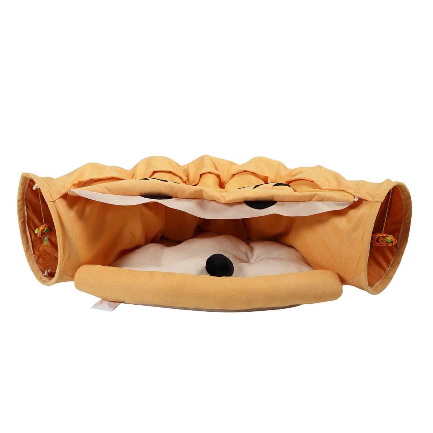 Pefilos 2-in-1 Large Cat Tunnel Bed for Indoor, Cat Tube with Collapsible Washable Cat Bed, Cat Toys for Small Medium Kitty City, Yellow Pefilos 2-in-1 Large Cat Tunnel Bed for Indoor, Cat Tube with Collapsible Washable Cat Bed, Cat Toys for Small Medium Kitty City, Yellow