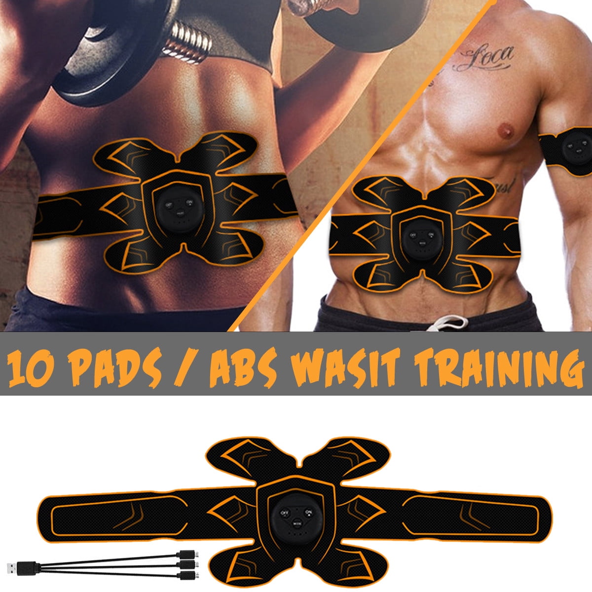 EMS USB Muscle Training Gear, Muscle Stimulation ABS Stimulator