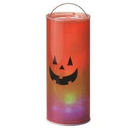 Ganz 12" Transparent Happy Jack O Lantern LED Color Changing Lighted Hanging Halloween Lantern -