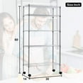 thumbnail image 2 of NiamVelo Storage Shelves 5-Tier Wire Shelving Unit with Wheels ,  Adjustable  Metal Shelves Heavy Duty NSF Garage Shelves  750 lbs Capacity (Chrome), 2 of 7