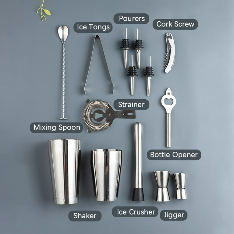 Mixology Bartender Kit Bar Tool Set | Cocktail Making Kit Boston Shaker Set  