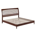 thumbnail image 2 of AFI Orleans King Solid Wood Low Profile Sleigh Platform Bed, Walnut, 2 of 12