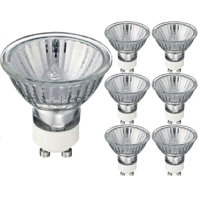 6-Pack 35W 240V Dimmable GU10 Halogen Spotlight Bulbs 2700K Warm White (Energy Class G)