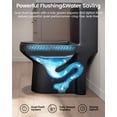 thumbnail image 3 of SOTOMO Compact One-Piece Toilet, Matte Black, 12" Rough-In, Space-Saving Round Bowl, Dual Flush 1.28 GPF, Skirted, Quiet UF Soft-Close Seat, 3 of 9