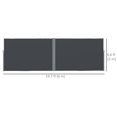 thumbnail image 2 of Auvent Latéral Rétractable pour Patio - Écran d'Intimité Gris Anthracite 79"x236 Pouces / Résistant aux UV, Ombrage Extérieur Imperméable pour Balcon et Terrasse, 2 of 7