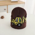thumbnail image 2 of Toddler Kids Beanie Knitted Winter Outdoor Warm Hats Excavator Hat Fashion Trendy Hat for Boys Girls, 2 of 6