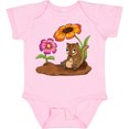 thumbnail image 3 of Inktastic Cute Chipmunk on Lunch Break with Flowers Boys or Girls Baby Bodysuit, 3 of 5