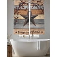 thumbnail image 5 of Texas Star Vintage Sheer Curtains 63 Inch Length 2 Panels for Living Room, Berry Grey Blue Brown Wooden Voile Kitchen Curtain Set, Luxury Privacy Drapes Window Treatment for Bedroom, 5 of 7