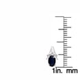 thumbnail image 3 of JewelersClub 0.50 CTW Sapphire Stud Earrings – Sterling Silver (.925)| Hypoallergenic Studs for Women - Oval Cut Set with Push Backs, 3 of 5