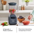 thumbnail image 6 of BLACK+DECKER Ice Crush Blender, 56 oz Plastic Jar, 700W, 6-Tip Blade, 8 Speeds + Pulse, 6 of 15