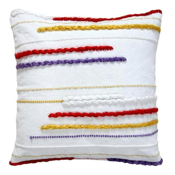 Timberbrook PW90917 Tula Cotton Weave Pillow, Multi Color