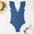 thumbnail image 4 of Feimerou Women's One Piece Swimsuit Ruffle Cutout Bathing Suits Slimming Tummy Control High Waisted Front Cross V Neck Wrap Swimsuits Swimwear, 4 of 6