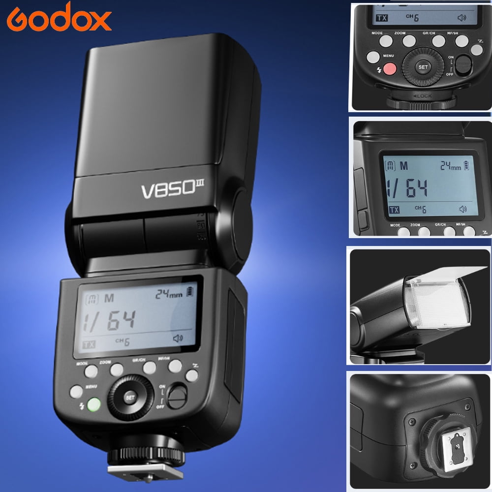 GODOX V850III Camera Flash,GN60 2.4G 1/8000s HSS Speedlight with 2600mAh Li-ion Battery,1.5s Recycle time Compatible for Canon,Nikon,Pentax,Olympus,Fuji,etc.for Wedding Portrait Studio Photography